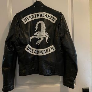 Genuine Leather Vintage Scorpion Motorcycle Jacket Sz M